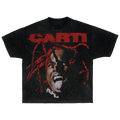 Playboi Carti Streetwear Tee Short Sleeve Red And Black Graphic Shirt For Fans Everywhere