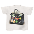 White Designer Bag Streetwear Tee Loose Fit T Shirt 190 GSM Cotton Heavyweight Premium