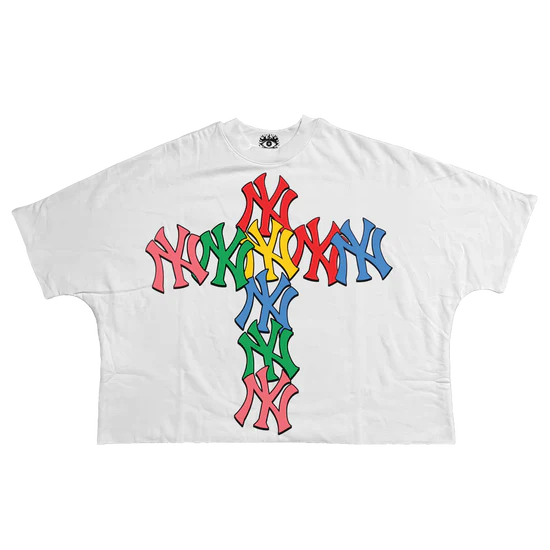 Yankee Multicolor Cropped Boxy Streetwear Tee True To Size 280 GSM Everyday Casual Top